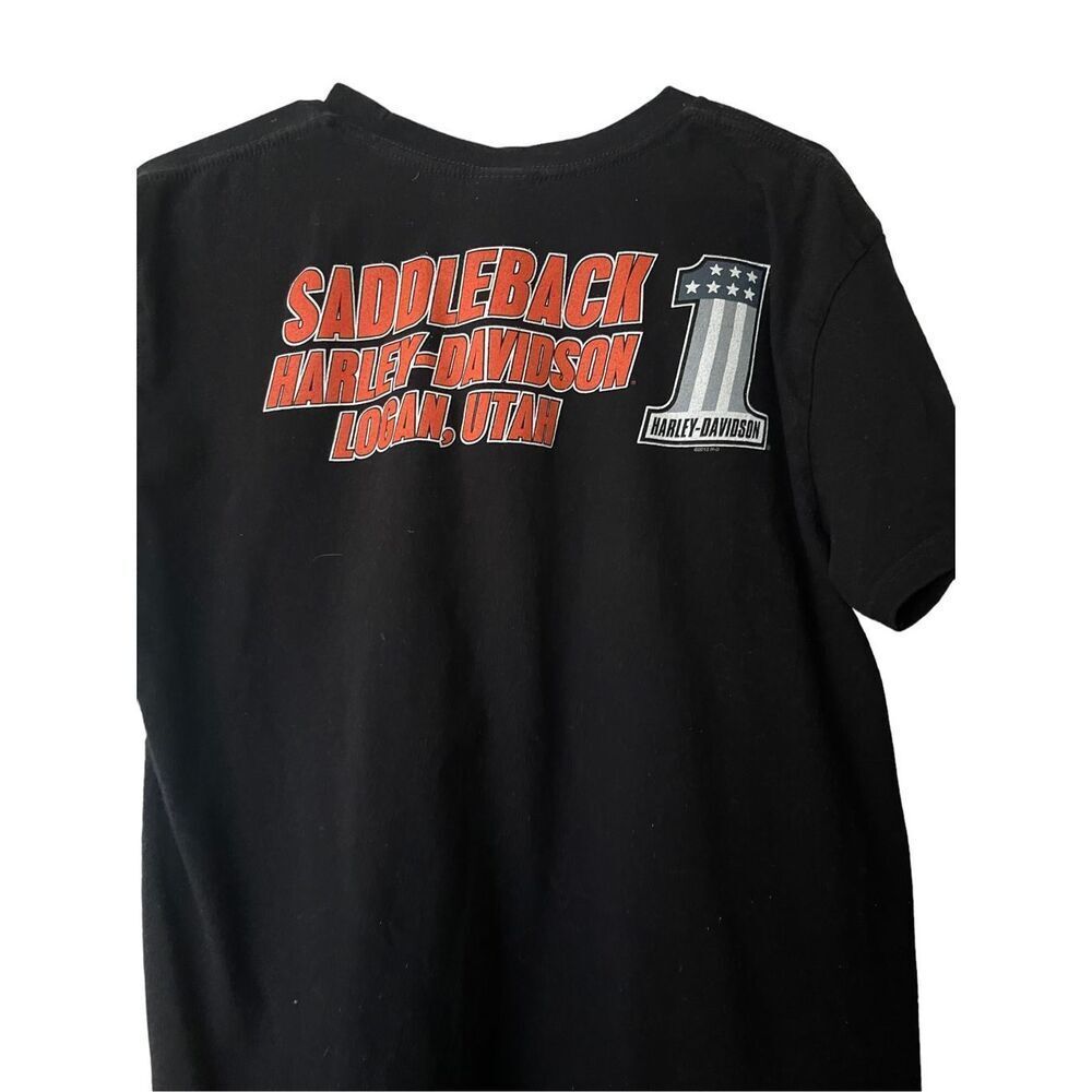 Harley Davidson Men's Casual Short Sleeve Graphic Logo T-shirt Black Size L